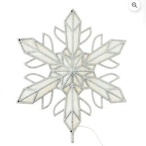 LED Snowflake Christmas Tree Topper, Silver, 15.75", by Holiday Time, New